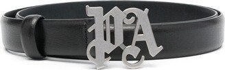 Monogram Caviar logo-buckle belt