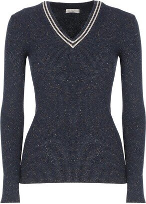 V-Neck Knitted Jumper-CS