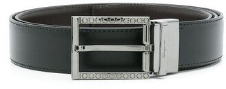 Buckle-Fastening Leather Belt-AB