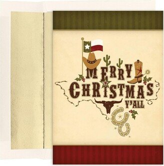 Masterpiece Studios Boxed Cards, 18-Count, Merry Christmas Y'All (836000)