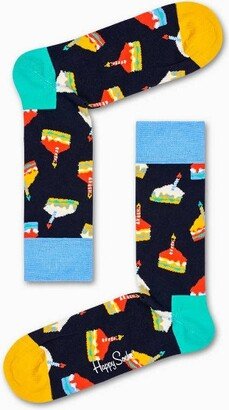 Adult 2pk Birthday Cake Socks Gift Set - Large