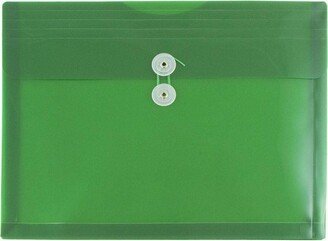 JAM Paper & Envelope JAM Paper 12pk Plastic Envelopes with Button & String Tie Closure - Letter Booklet - 9 3/4 x 13 - Green