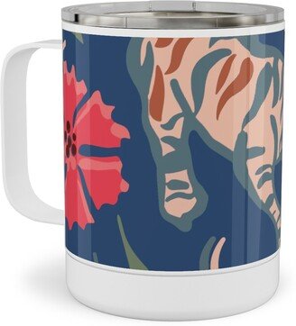 Travel Mugs: The Tigers Utopia - Multi Stainless Steel Mug, 10Oz, Multicolor