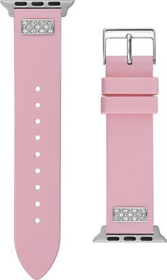 Women's Pink Silicone Strap with Glitz Insert 38mm, 39mm ,40mm Apple Watch Band