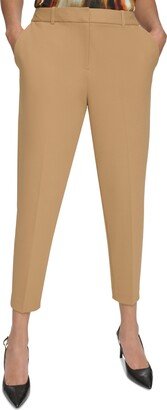 Petite Mid Rise Cropped Straight-Leg Pants