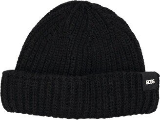 Logo Label Cable Knitted Beanie