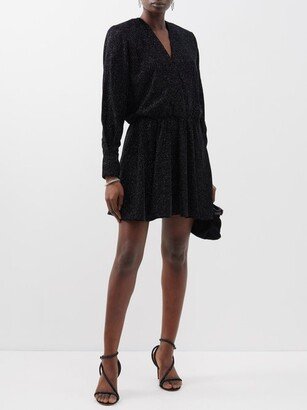 Marant Etoile Alexane Glittered-velvet Mini Dress