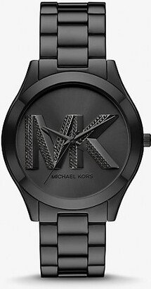 Oversized Slim Runway Black-Tone Watch