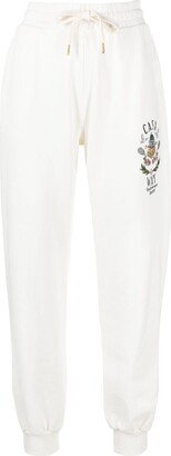 Casa Way embroidered organic-cotton track pants