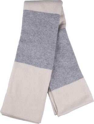 White And Grey Cashmere Scarf