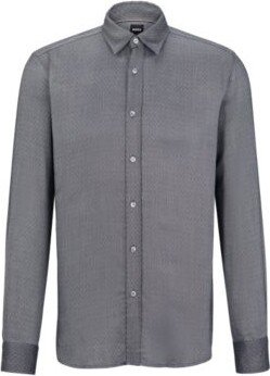 Slim-fit shirt in Oxford-weave material