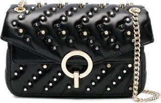 Studded Quilted-Leather Crossbody Bag