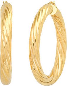 Sig Ward Twisted Gold Hoops