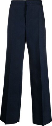 Wool Straight-Leg Trousers-AB