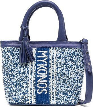 DE SIENA SHOES Mykonos bead-embellished tote bag