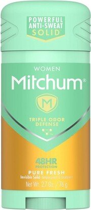 Lady Mitchum Mitchum Women's Triple Odor Defense Antiperspirant & Deodorant Stick - Pure Fresh - 2.7oz