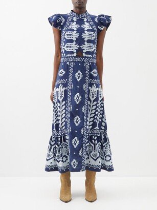 Sonia Printed Silk Midi Dress