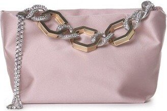 Jessye Embellished Chain Satin Tote Bag