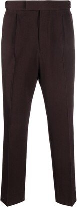 Pleated Cotton-Wool Trousers