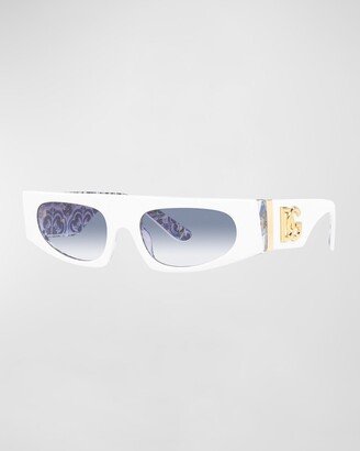 Interlocking Logo Rectangle Acetate Sunglasses