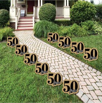 Big Dot Of Happiness We Still Do - 50th Wedding Anniversary Lawn Decor Outdoor Party Yard Decor 10 Pc