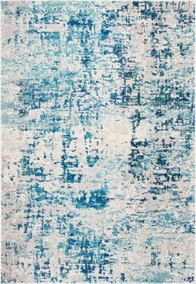 Madison MAD471 Power Loomed Area Rug - Ivory/Turquoise - 3'x5'