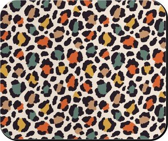 Mouse Pads: Colored Leopard Print - Mulit Mouse Pad, Rectangle Ornament, Multicolor