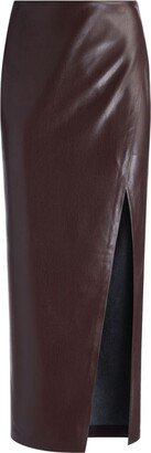 Siobhan faux-leather maxi skirt