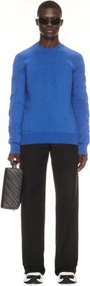 3d Diags Knit Crewneck Dark Blue No Col