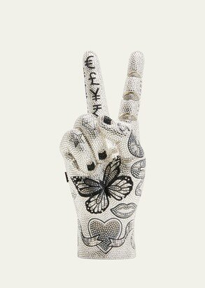 Tattoo Peace Sign Lady Hand Clutch Bag