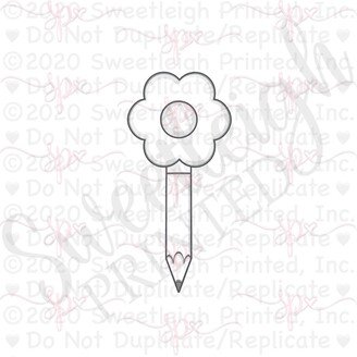 Pom Daisy Pencil Cookie Cutter