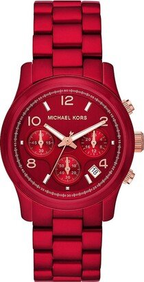 Runway Red-Coated Stainless Steel Chronograph Bracelet Watch