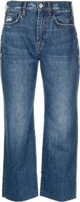 High-Rise Cropped Jeans-AJ