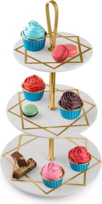 Gauri Kohli Marbella Three Tier Marble Cake Stand - Large