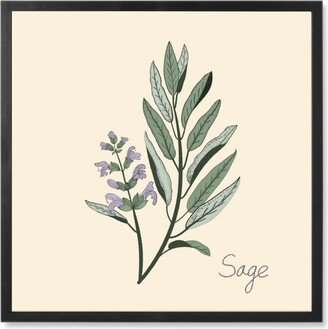 Photo Tiles: Sage - Neutral Photo Tile, Black, Framed, 8X8, Beige