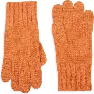 Ribbed Cuff Cashmere Gloves