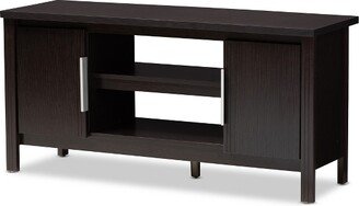 Marley Modern and Contemporary Finished TV Stand for TVs up to 47 Dark Brown