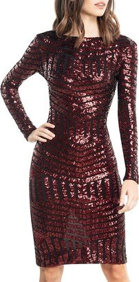 Emery Sequin Mesh Knee-Length Dress