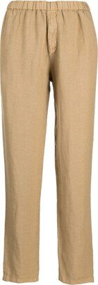 Straight-Leg Linen Trousers-AI