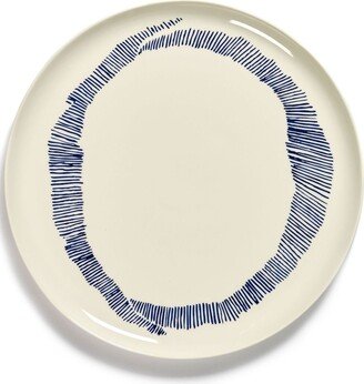 White Feast Swirl Stripe Serving Plate