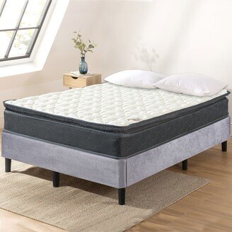 Onetan Mattress and Platfrom Bed Set, 10-Inch Medium Pillow Top Hybrid Mattress and 13 Wood Premium Platform Bed ,