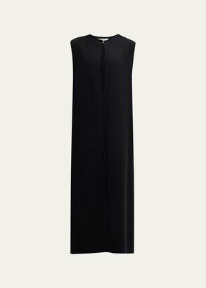 Leendina Long Sleeveless Cashmere Coat