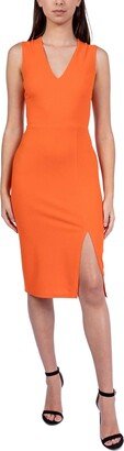 Juniors Womens Crisscross Knee Length Bodycon Dress