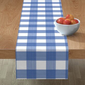 Table Runners: Buffalo Check Table Runner, 108X16, Blue