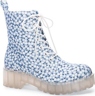 Mazzy Floral Platform Combat Boot