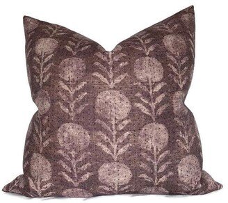 Zinnia Pillow Cover in Berry, Designer Covers, Decorative Pillows, Clay Mclaurin Textiles