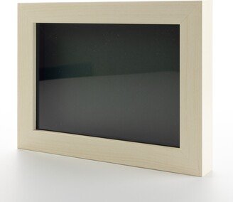 CountryArtHouse White Wash 4x4 Wood Shadow Box with Green Acid-Free Backing - With 5/8 Usable Depth - With UV Acrylic & Hanging Hardware