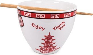 BOOM Bowl Bop Takeout Box Dinnerware Set | 16-Ounce Ramen Bowl, Chopsticks