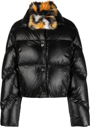 Rabanne Leopard-Print Quilted Puffer Jacket