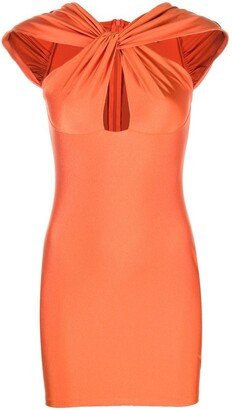 Knot-Detail Mini Dress-AA